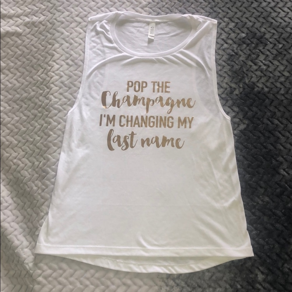 Brand New Gold foil Bachelorette party tank top